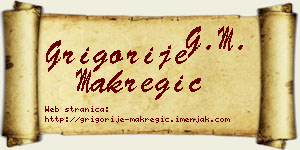 Grigorije Makregić vizit kartica